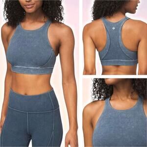 LULULEMON Bob and Weave Bra Sz 4 Washed Night Diver